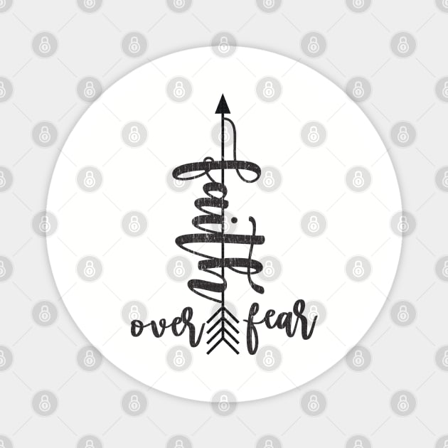 Faith over fear Magnet by LifeTime Design